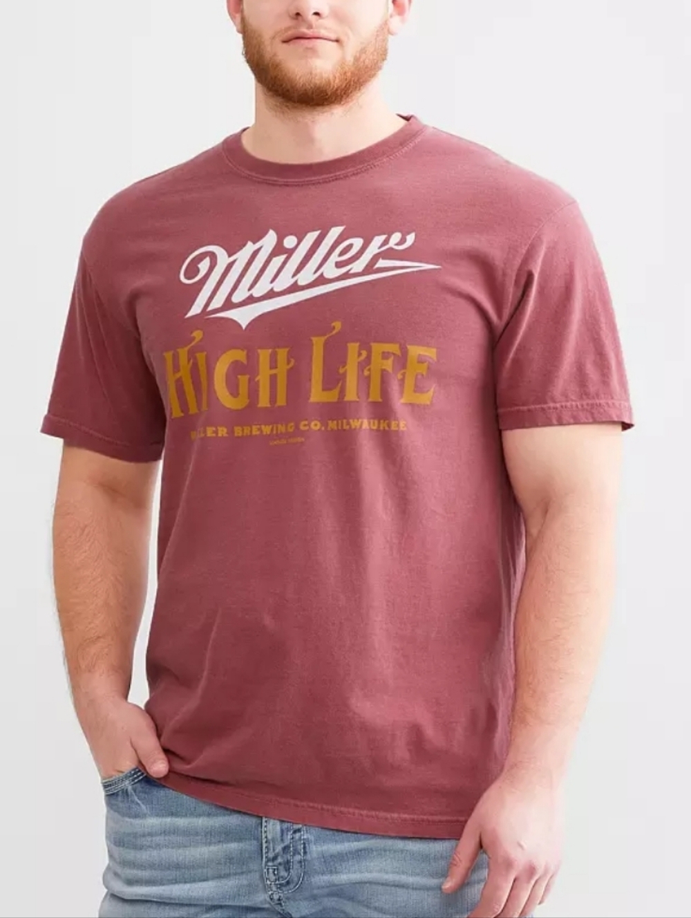 Miller High Life Men's Pink Logo T-Shirt
